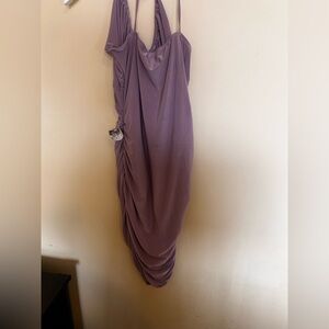 Lavender Lace-Up Dress Sabora